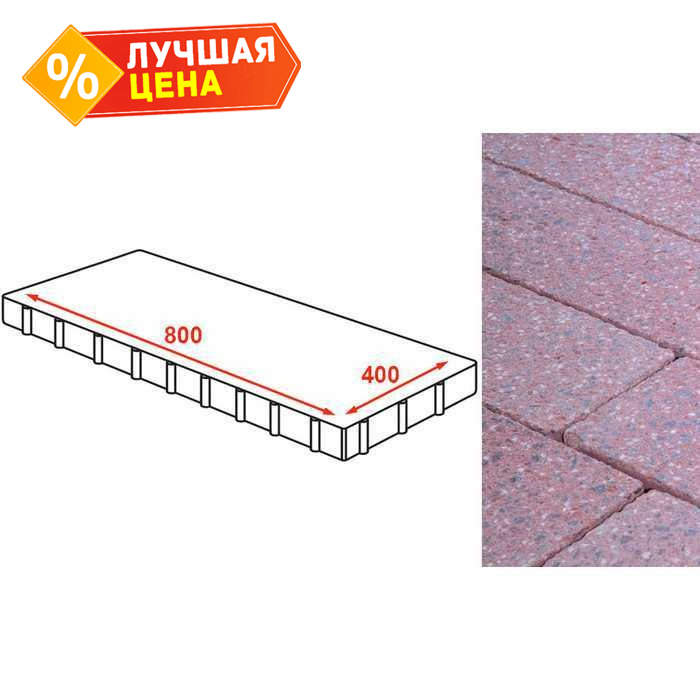 Плита тротуарная Готика Granite FINERRO, Ладожский 800х400х80 мм