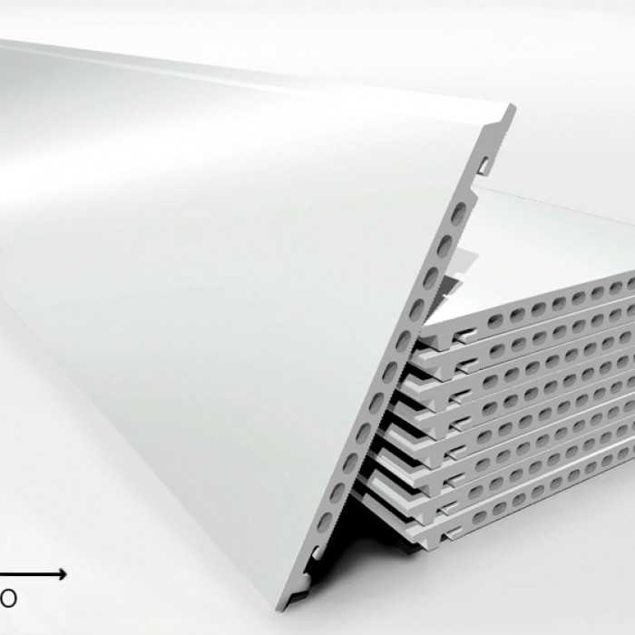 Керамогранитная плита FAVEKER GA16 для НФС, Blanco Brillo, 1000х400х18 мм